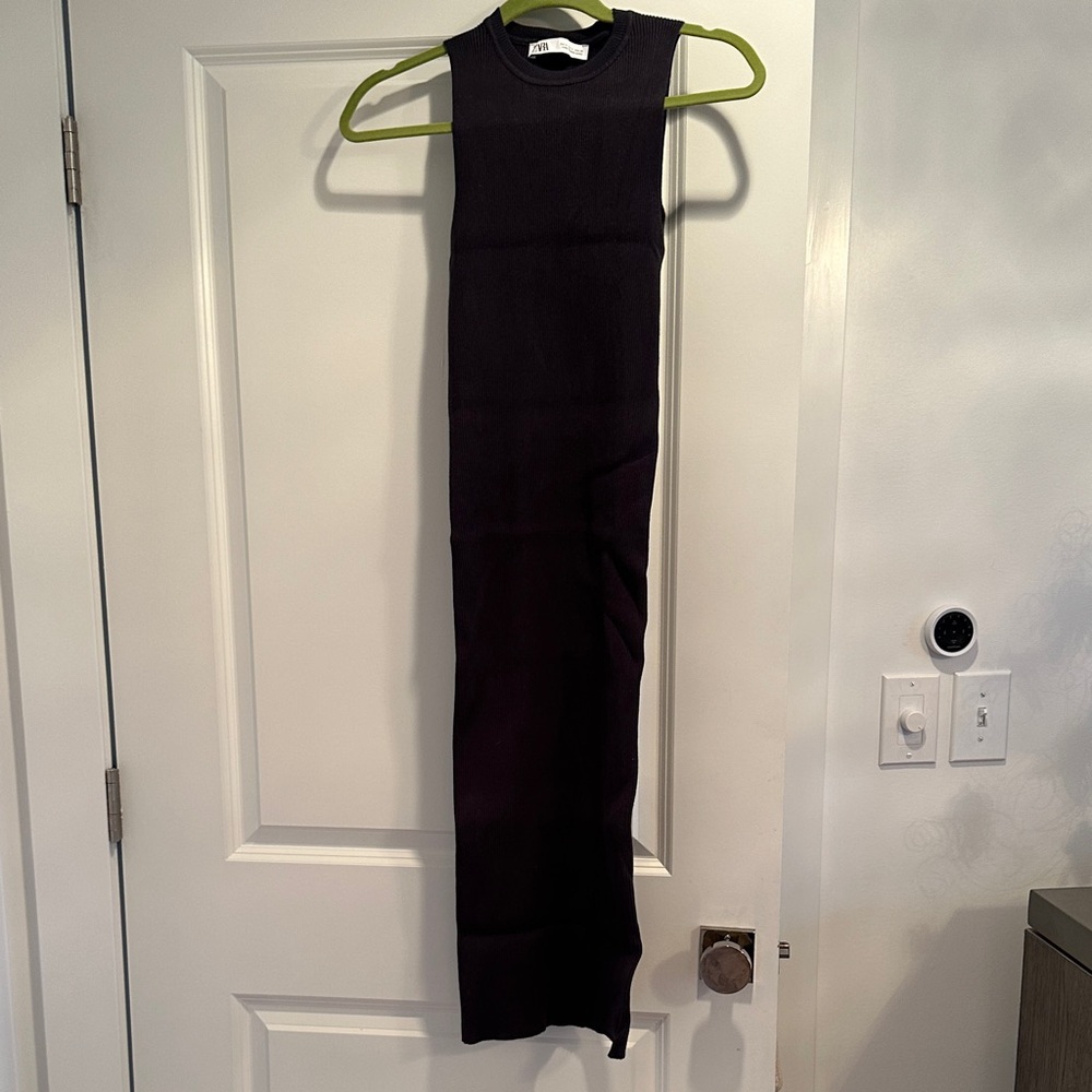 Zara Black Sleeveless Maxi Dress